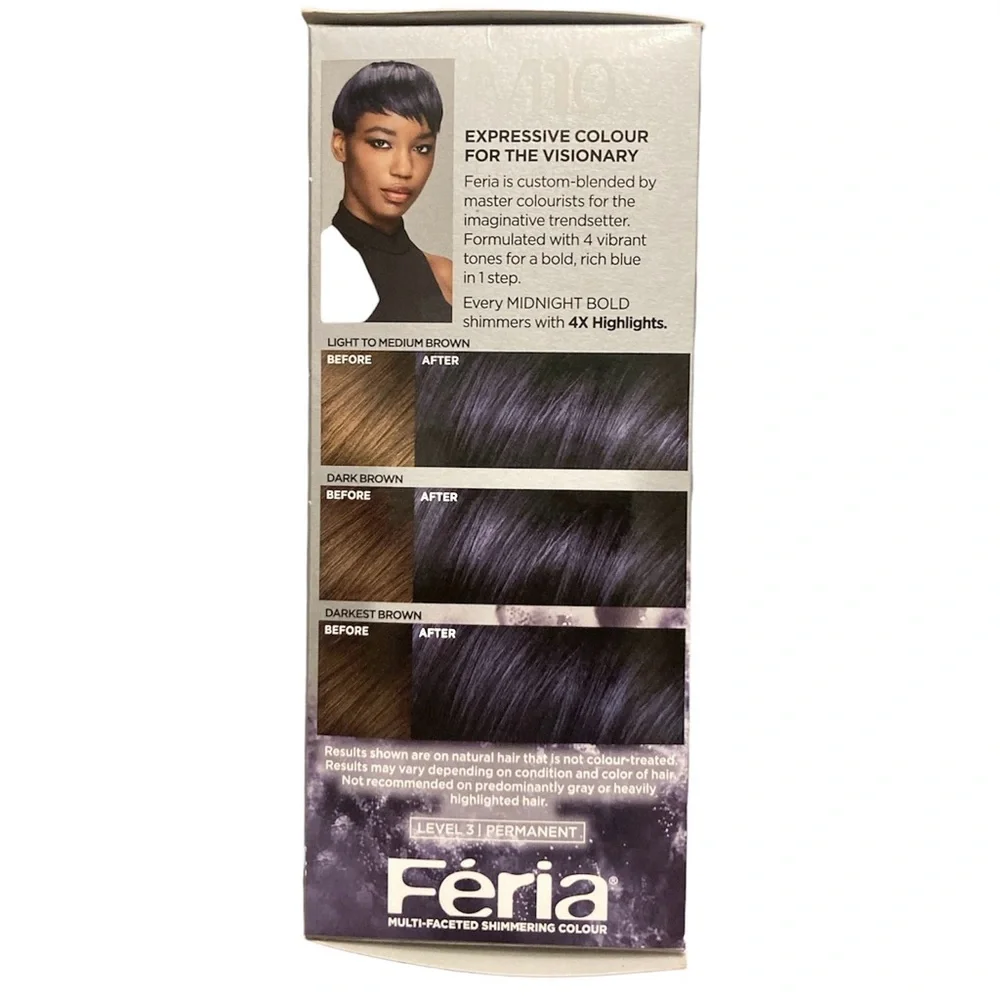 Lot of 2 L’Oreal Paris Féria Permanent Hair Dye Color M10 Cosmic Azure Rich Blue